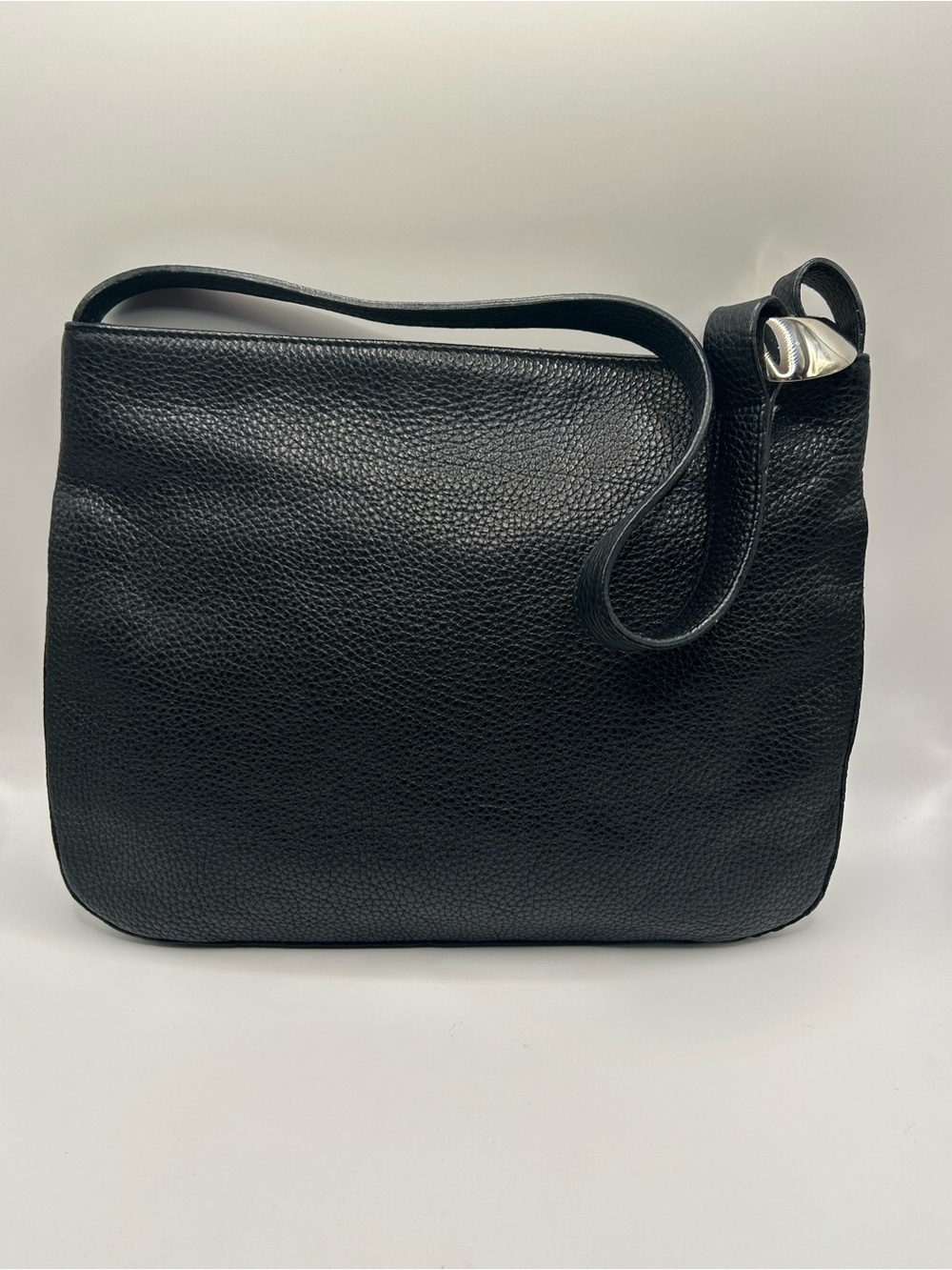 Furla Black Pebbled Leather Shoulder Bag